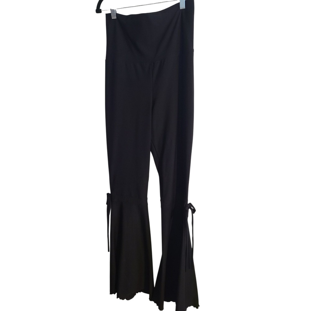 Niawear Women's Leggings Classic Black High Rise M Flare Bell Stretch pre owned